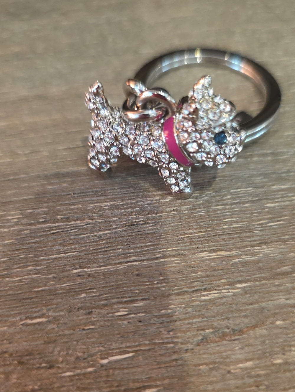 Coach Rhinetone Scottie Dog Charm/keychain